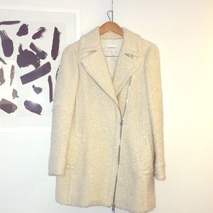 Club Monaco Textured Cream Coat
